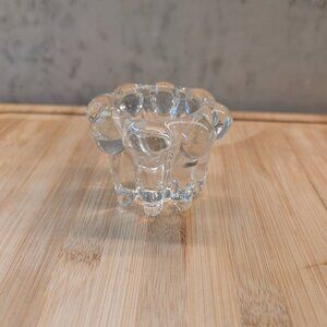 Clear Glass Candle Holder